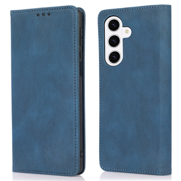 Plånboksfodral för Samsung Galaxy S26 Plus Magnetiskt Konstläder - Blå