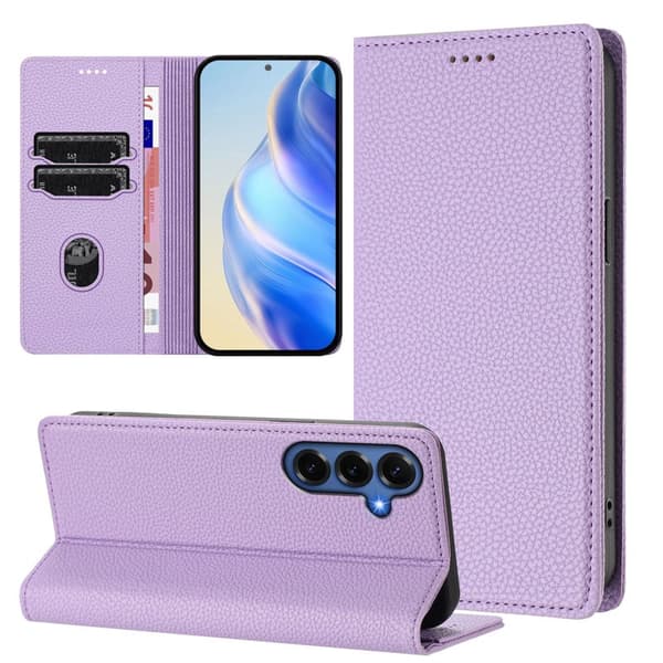 Plånboksfodral för Samsung Galaxy S26 Plus RFID Blocking Konstläder - Ljuslila