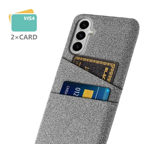 Mobilskal till Samsung Galaxy S26 / S26 Pro Tyg + Hård PC - Ljusgrå
