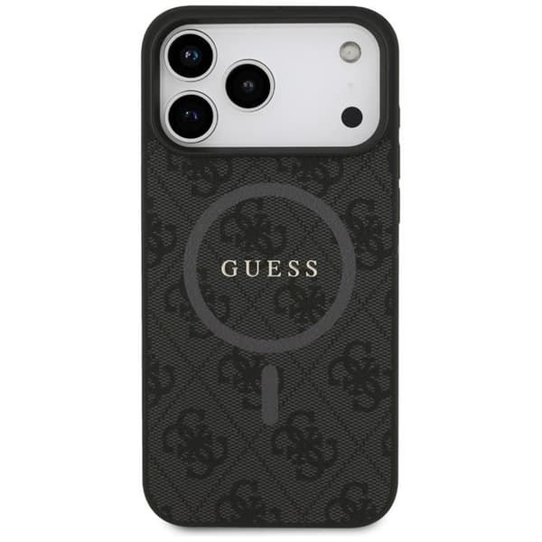 Guess telefontaske til iPhone 17 Pro Max MagSafe 4G Ring Classic Logo - Sort Svart