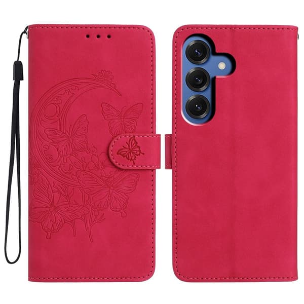 Plånboksfodral för Samsung Galaxy S26 Plus Konstläder Ställ - Rosa