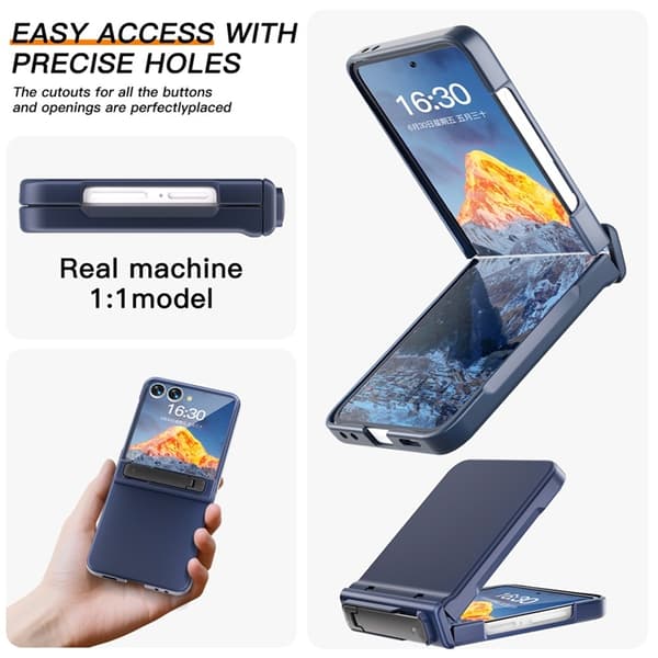 Mobilskal till Galaxy Z Flip7 Hinge Protection Kickstand - Blå Blå