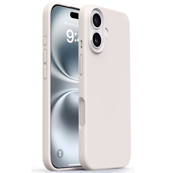 Mobilskal till iPhone 17 Silikon Microfiber Lining - Antikvit Vit