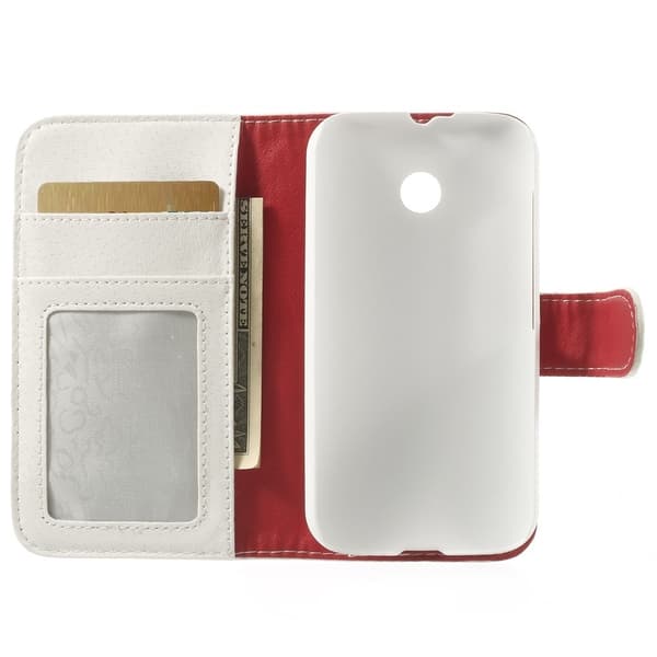Pungeetui til Motorola Moto E XT1021 - Hvid White