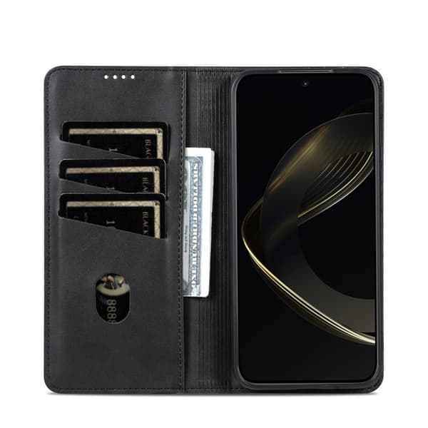 AZNS Samsung Galaxy A57 Plånboksfodral Konstläder - Svart