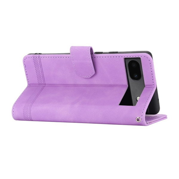 DIERFENG DF-03 Plånboksfodral för Google Pixel 6a - Konstläder - Lila
