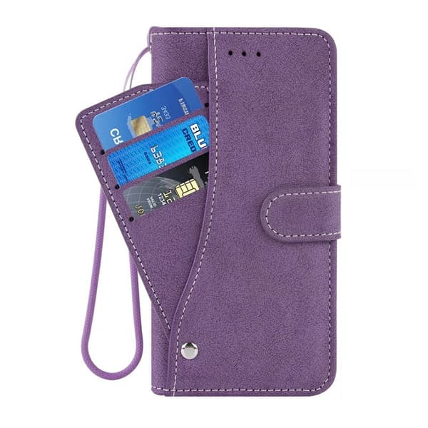 Samsung Galaxy S26 Plus Plånboksfodral Retro Konstläder - Lila