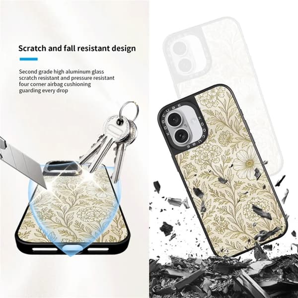 Mobilskal till iPhone 16 Plus MagSafe Aluminium Silikon Beige
