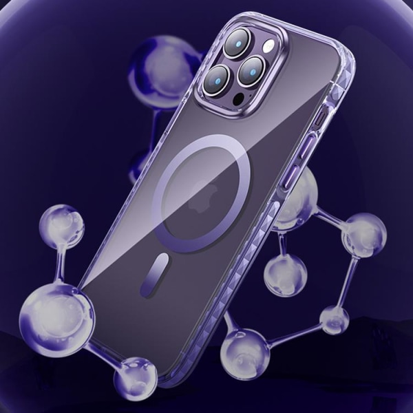Kingxbar iPhone 14 Skal Magsafe PQY Ice Crystal - Silver