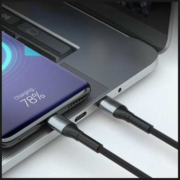 3MK USB-C till USB-C 60W kabel 20V/3A 5m N-SERIES Hyper - Svart Svart