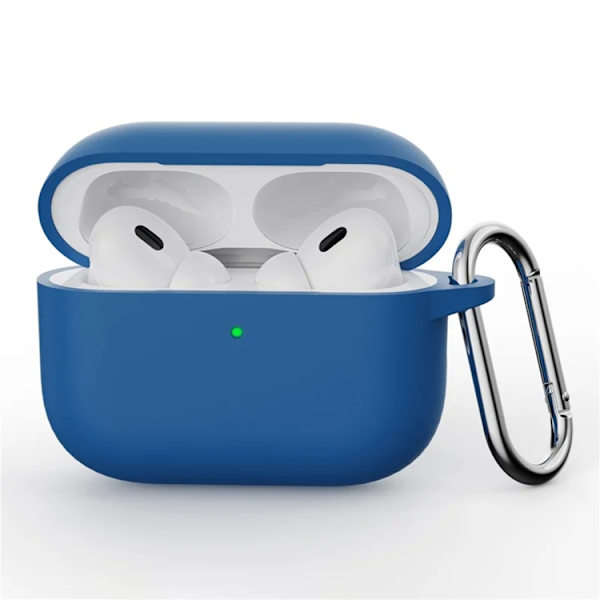 Mobilskal till Airpods Pro 3 Silikon med Karbinhake - Blå Blå