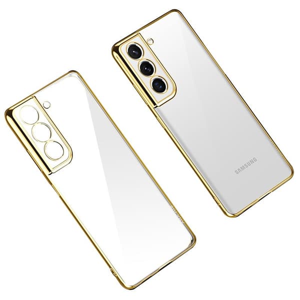 Saluda Transparent Mobilskal för Galaxy S21 4G/5G - Guld