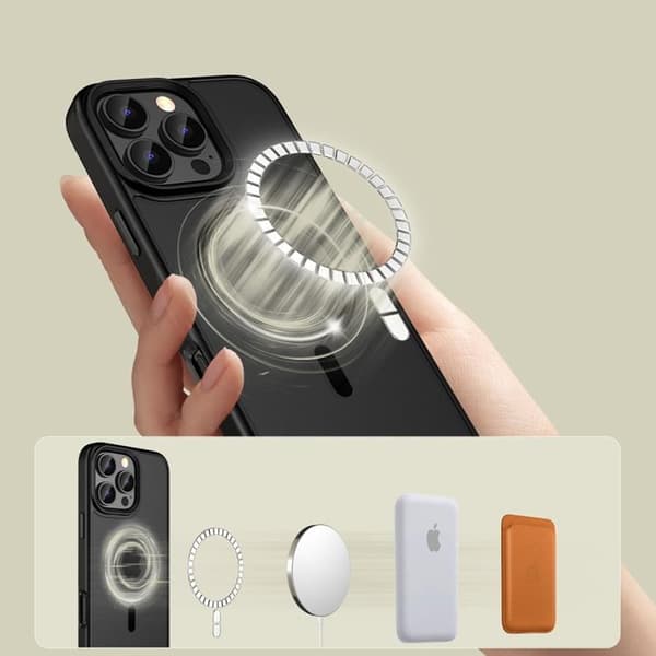 Tech-Protect Telefontaske til iPhone 16 Pro Magsafe Magmat - Matt Sort Svart