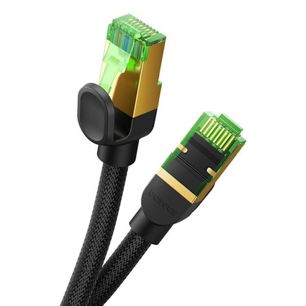 Baseus Nätverkskabel cat. 40Gbps 1m - Braided Svart Svart