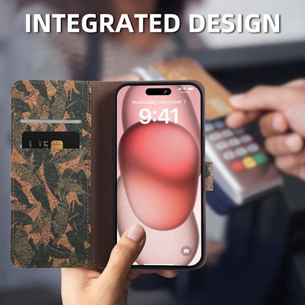 Plånboksfodral för Samsung Galaxy S26 Plus Konstläder Ställ - Höstlöv