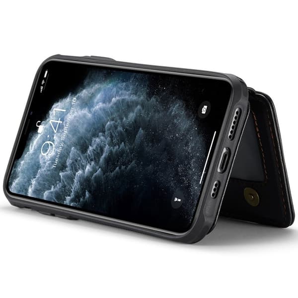 JEEHOOD J05 Mobilskal till iPhone 11 Pro Max Läder med Kortfack - Svart