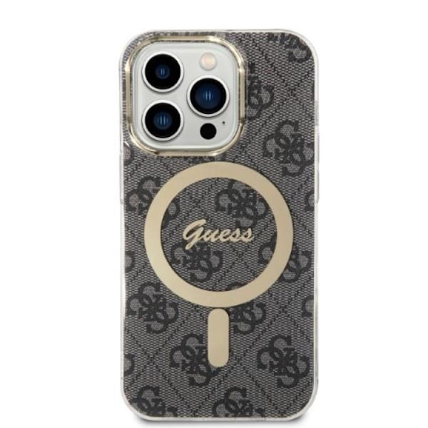 GUESS iPhone 14 Pro Max Magsafe Skal Print + Trådlös Laddare - Svart Svart