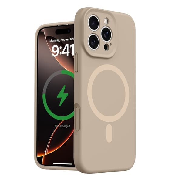Mobilskal till iPhone 16 Pro MagSafe Precise Cutouts - Lätt Brun Brun