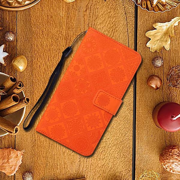 Plånboksfodral för Samsung Galaxy S26 Konstläder - Orange