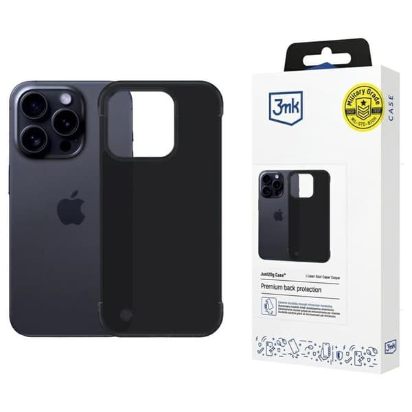 3MK Mobilskal till iPhone 15 Pro Max Matt Just20g - Svart Svart