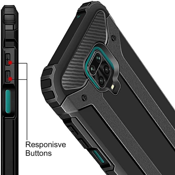 Xiaomi Redmi Note 9S/9 Pro Skal Forcell Armor - Svart Svart