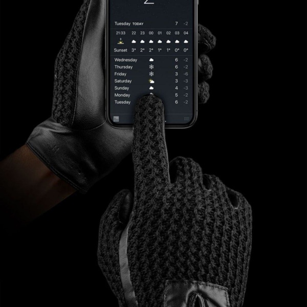 Mujjo Læder Hæklede Touchscreen Handsker Str 8.5 90ad | 270 | Fyndiq