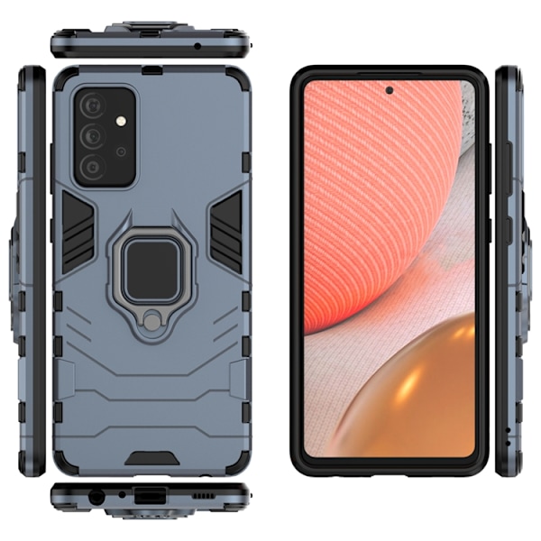 Ring Armor Skal Galaxy A72 - Blå Blå