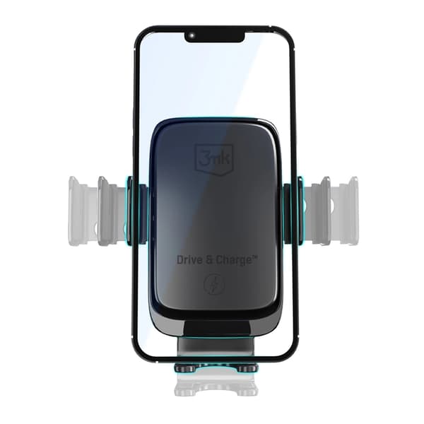 3MK biltelefonholder med induktiv oplader - sort Black