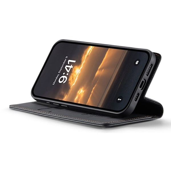 Caseme iPhone 16e Plånboksfodral RFID Blocking - Svart Svart
