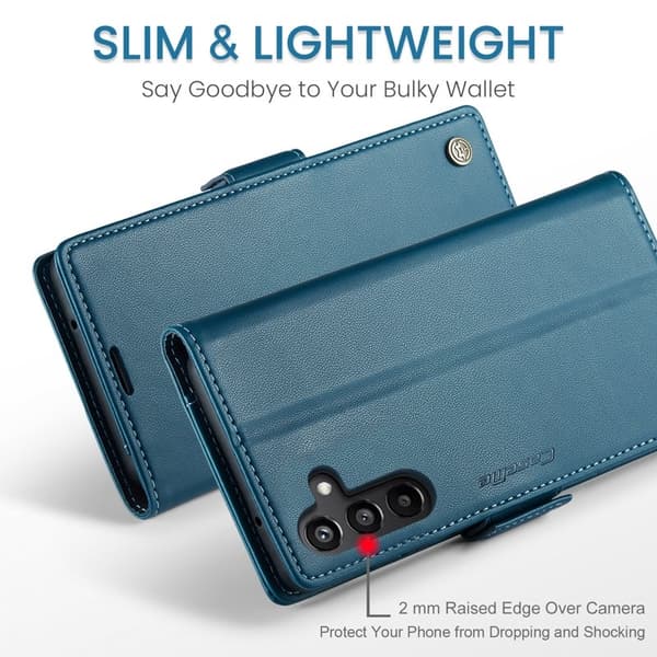 CASEME Plånboksfodral Konstläder för Samsung Galaxy A16 5G - Blå