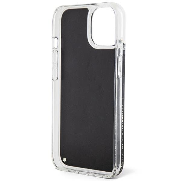 Guess iPhone 14 Mobilskal Liquid Glitter Marble - Musta Black