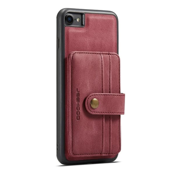 JEEHOOD Mobilskal till iPhone 7/8/SE (2020/2022) Röd med RFID-skydd