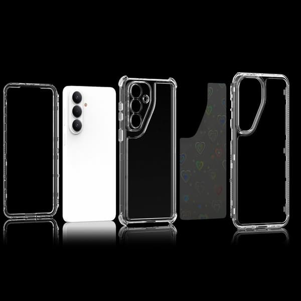 Mobilskal för Samsung Galaxy S26 Plus Transparent TPU - Hjärtan
