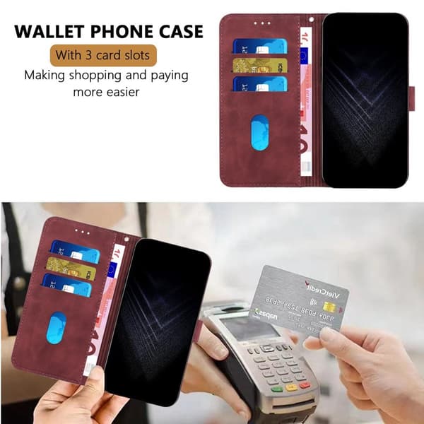 Plånboksfodral för Samsung Galaxy S26 Plus Konstläder Stöd - Brun
