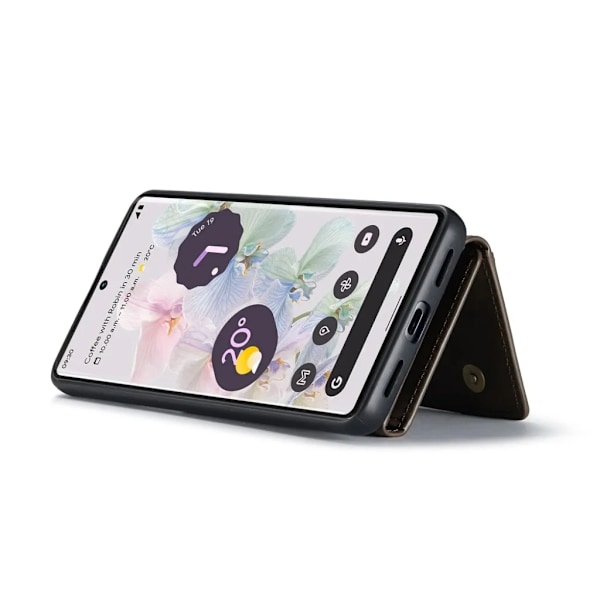 DG.MING Google Pixel 7 Pro Plånboksfodral M2 2IN1 - Mörkbrun