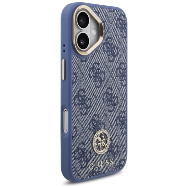 Guess Mobilskal till iPhone 17 MagSafe 4G Strass Logo & Big Strap Blå