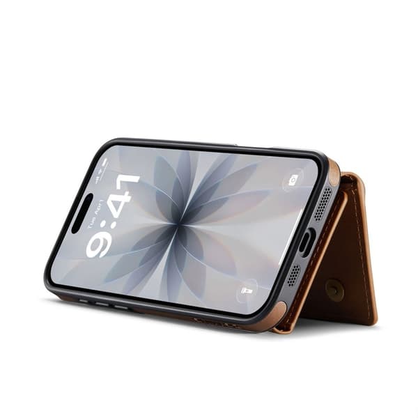 DG.MING M5 Series Mobilskal till iPhone 17 Magnetiskt Konstläder Brun
