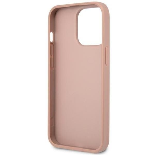 GUESS iPhone 14 Pro Skal Saffiano Triangle Logo - Rosa Rosa
