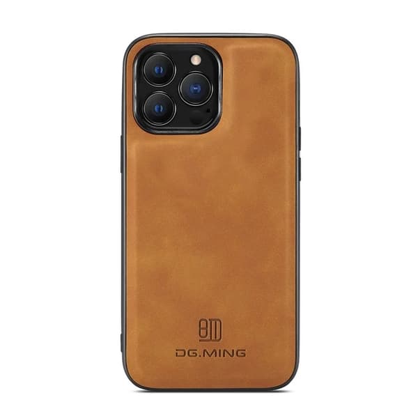 DG.MING Mobilskal till iPhone 16 Pro Hybrid Läder - Brun Brun