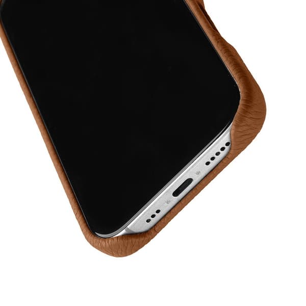 MELKCO Mobilskal till iPhone 16 Pro Magnetiskt Äkta Läder PC - Brun