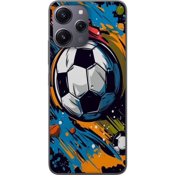 Telefontaske til Xiaomi Redmi 12 med fodbolde