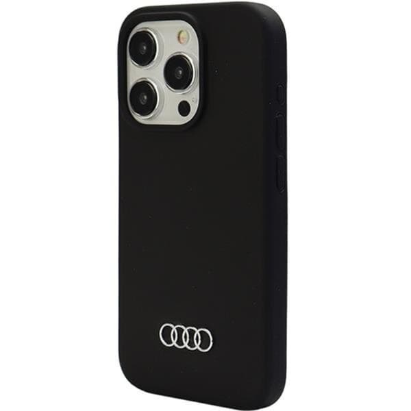 Audi iPhone 15 Pro Max Mobilskal Silikon - Sort Black