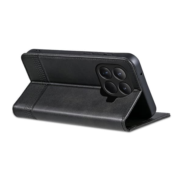AZNS Xiaomi 15T Pro Plånboksfodral Konstläder - Svart