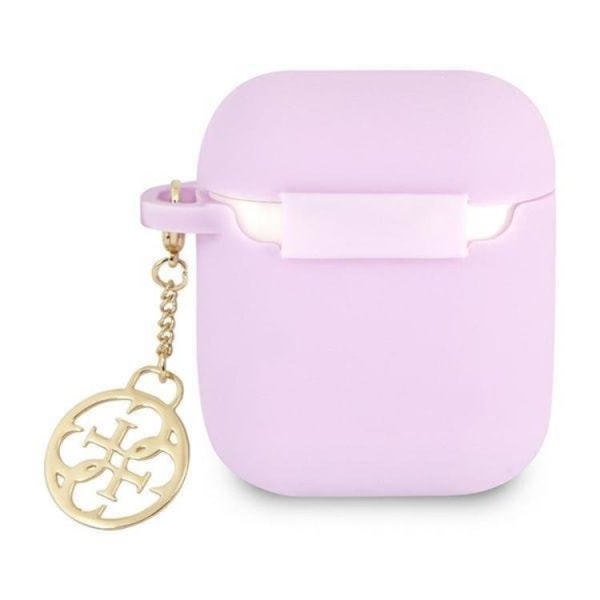 Guess Silicone Charm Collection Skal Airpods - Lila
