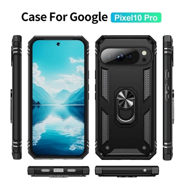 Mobilskal till Google Pixel 10/10 Pro Kickstativ - Svart Svart