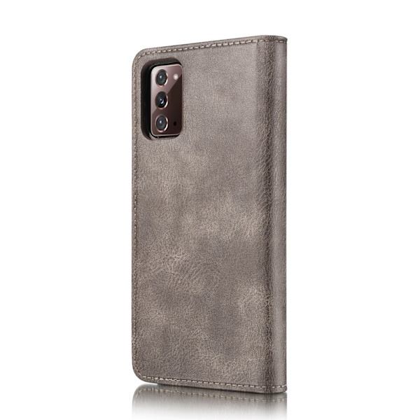 DG.MING 2-in-1 Back Cover + Äkta Läder Plånboksfodral Grå