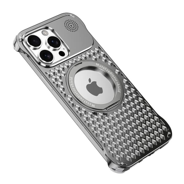 R-JUST RJ64 Mobilskal till iPhone 15 Pro Max Aluminium Grå Cooling