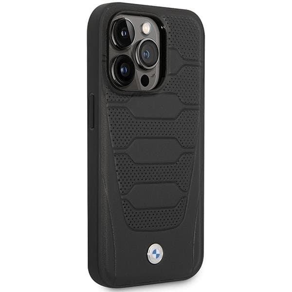 BMW Mobilskal till iPhone 14 Pro Max Läder Seats Pattern - Svart Svart