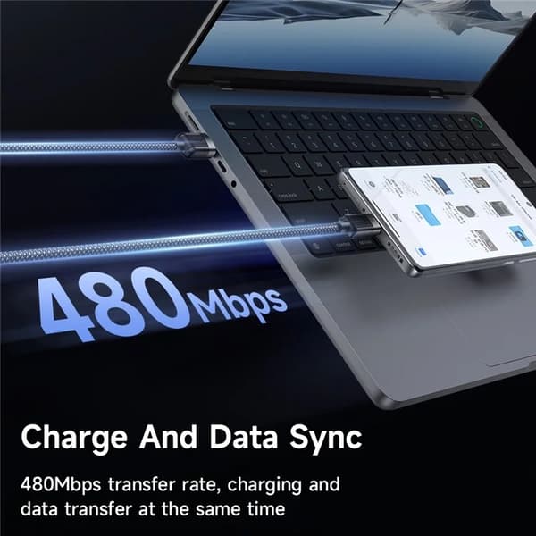 MCDODO USB-A - USB-C 6A Kabel 1.2m CA-5650 - Svart Svart