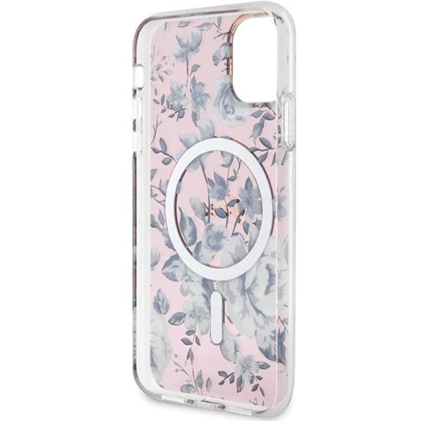Guess iPhone 11/XR Mobilskal Magsafe Flower - Rosa
